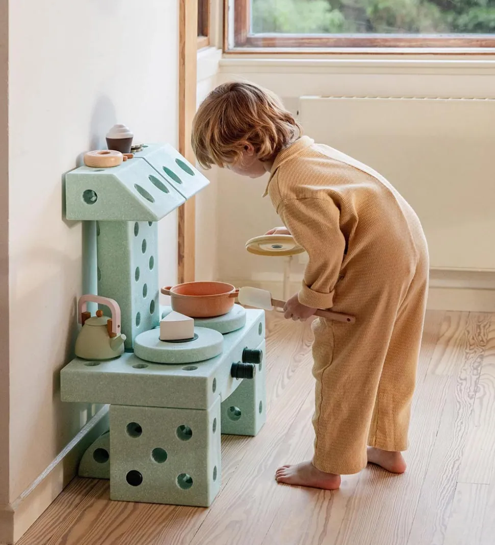 MODU Dreamer Sæt - 34 Dele - 70x40x20 cm - Ocean Mint/Forest Gre