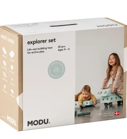 MODU Explorer Sæt - 20 Dele - 55x40x20 cm - Ocean Mint/Forest Gr