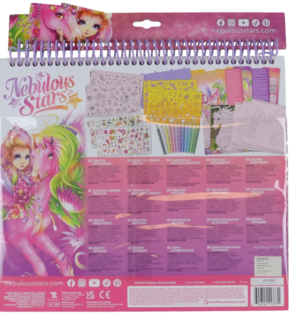Nebulous Stars Malebog m. Tilbehør - Lyserøde Sider - Heste