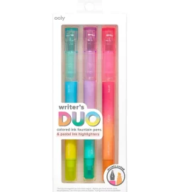 Ooly Dobbeltsidet Tuscher - 3 Stk - 2 In 1 Fountain Pens + Highl