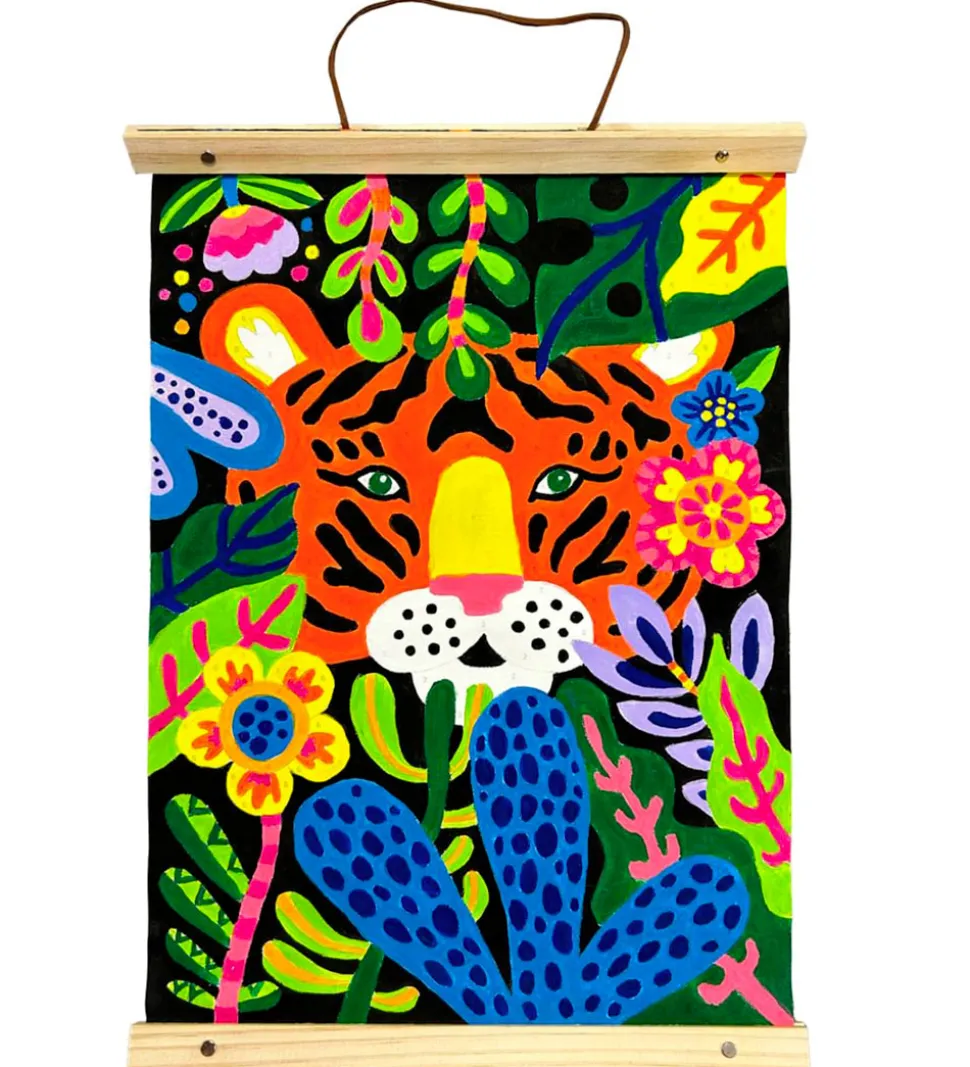 Ooly Malesæt - Paint By Number Canvas Kit - Tiger Eyes