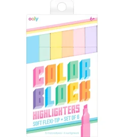 Ooly Overstregningstuscher - 6 Stk - Color Block Highlighters