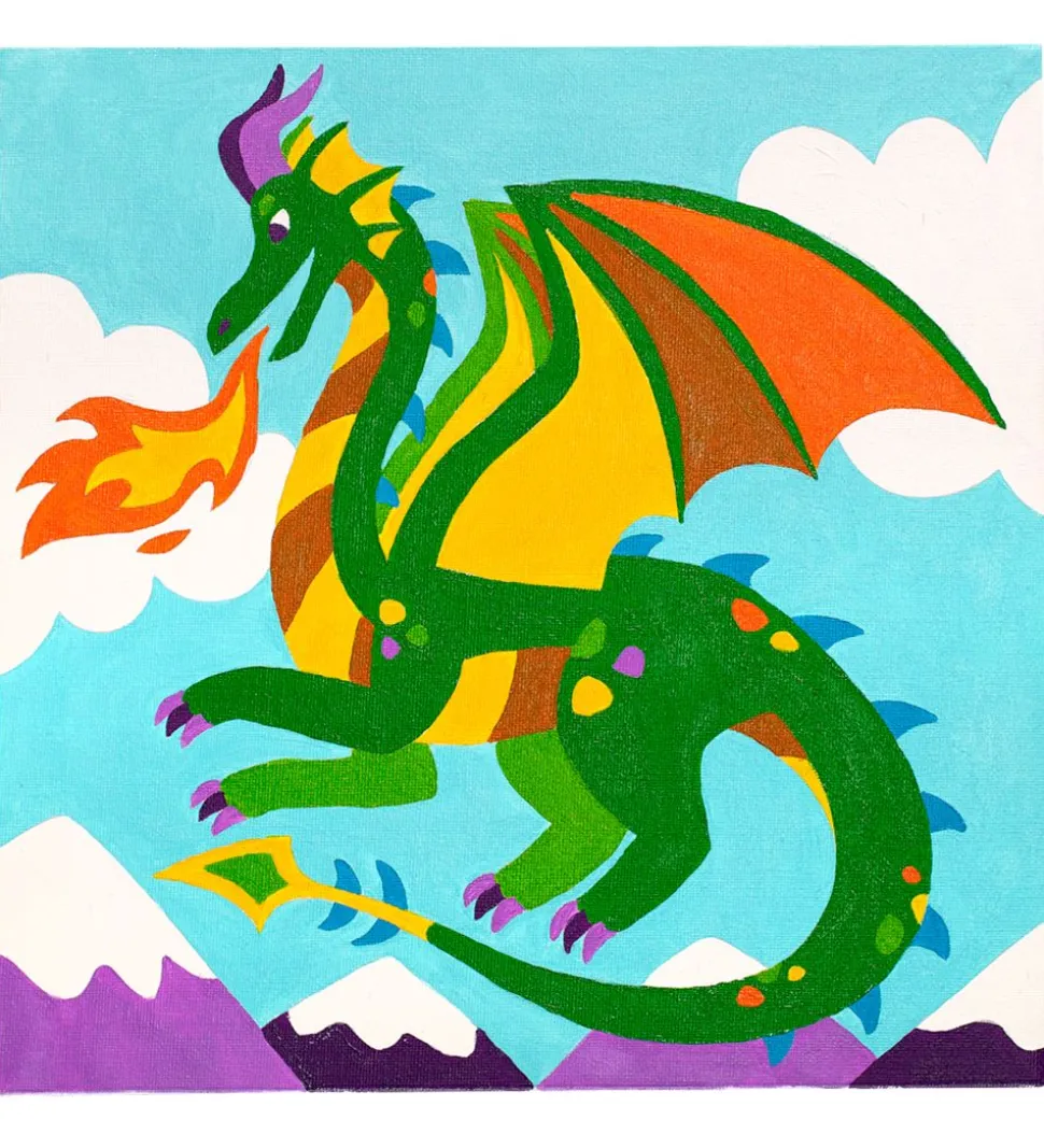 Ooly Paint By Number Sæt - Fantastic Dragon