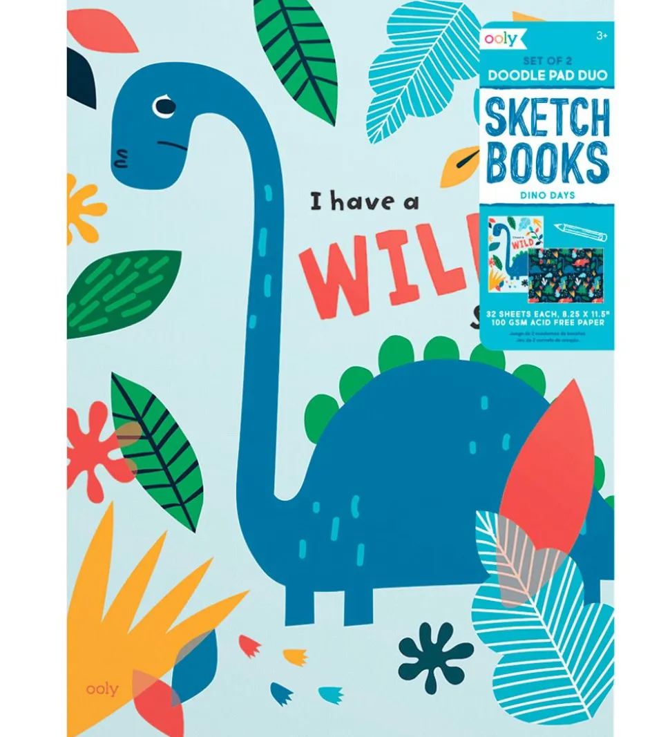Ooly Skitsebog - 2-pak - Dino Days