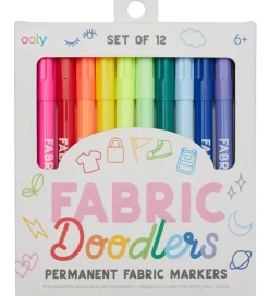 Ooly Tekstiltuscher - 12 stk - Fabric Doodlers