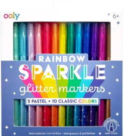 Ooly Tusser - 15-pak - Rainbow Sparkle Glitter