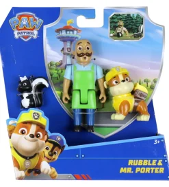 Paw Patrol Legetøjsfigurer - Rubble & Mr. Porter