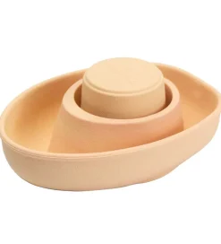 PlanToys Badelegetøj - Naturgummi - Speedbåd/Ubåd - Pastelorange