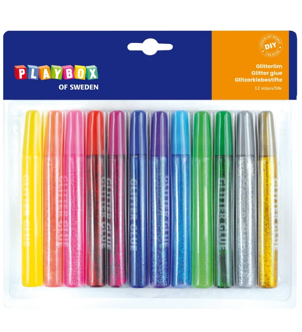 Playbox Glitterlim - 12 Farver