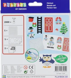 Playbox Perlesæt - 2000 stk. - Snemand m. Dør