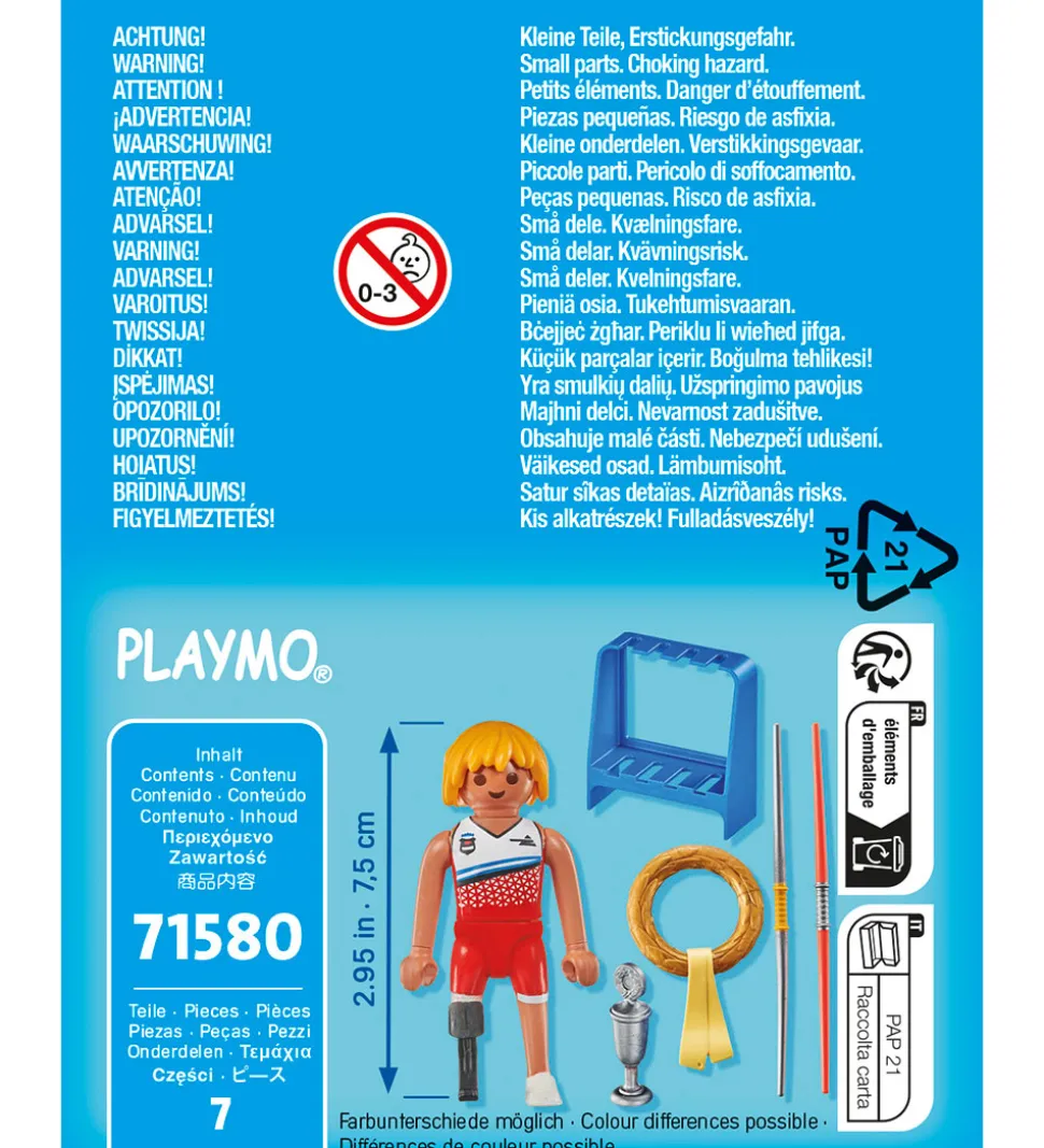 Playmobil SpecialPlus - Paralympisk Spydkaster - 71580 - 7 Dele