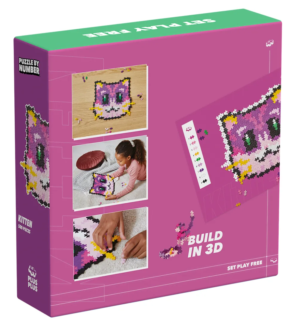 Plus-Plus Puzzle By Number - 500 stk. - Kitten