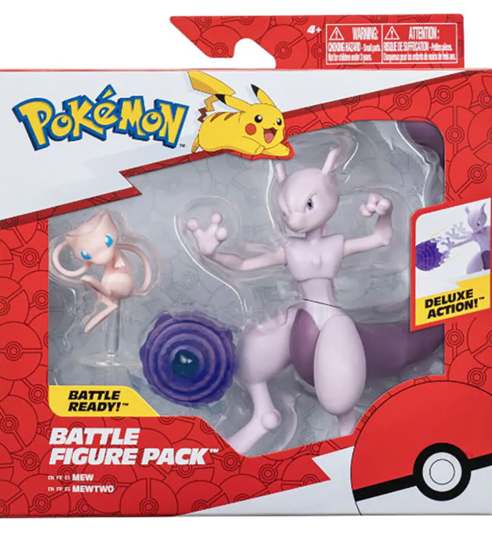 Pokémon Figur - Battle Figure 2-pak - Mewtwo And Mew