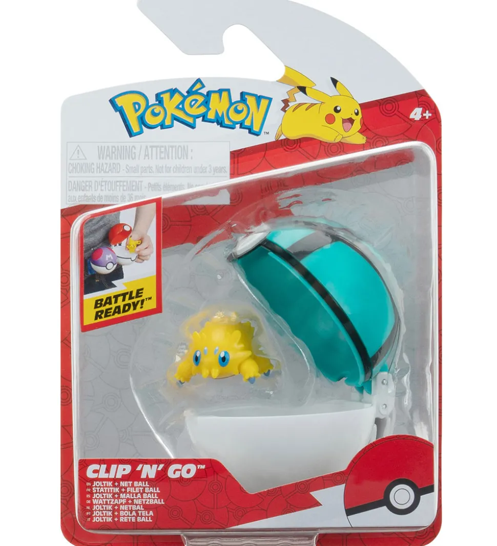 Pokémon Figur - Clip N Go - Joltik m. Net Ball