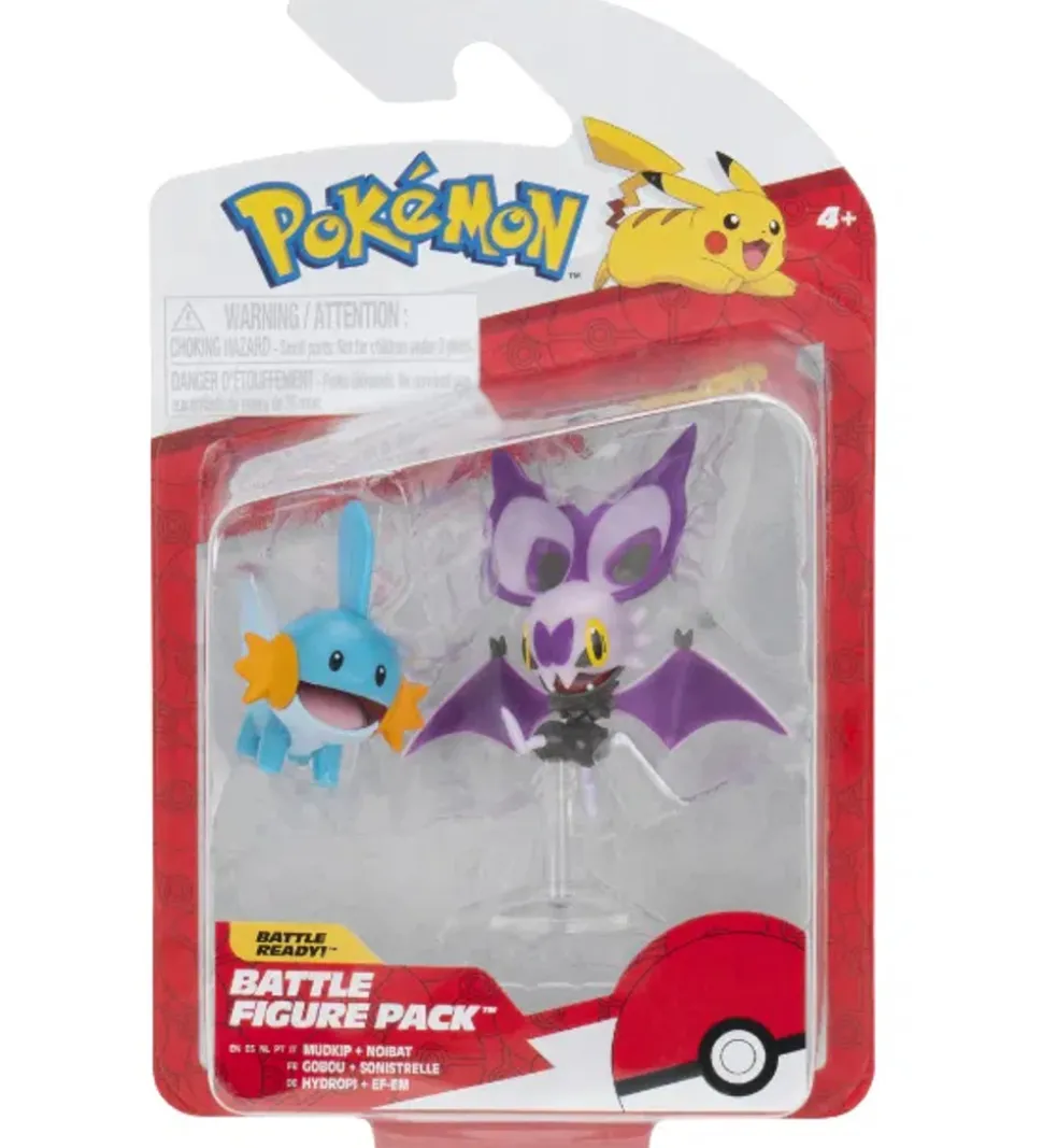 Pokémon Figurer - 2-pak - Battle Figure - Noibat/Mudkip