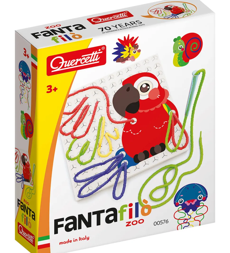 Quercetti Kreasæt - Fanta Filo Zoo - Kreativ Leg med Tråd