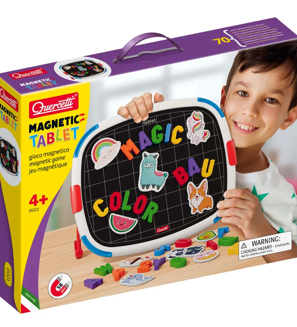 Quercetti Magnetisk Tavle - Bogstaver/Figurer - 58 Dele - 5321