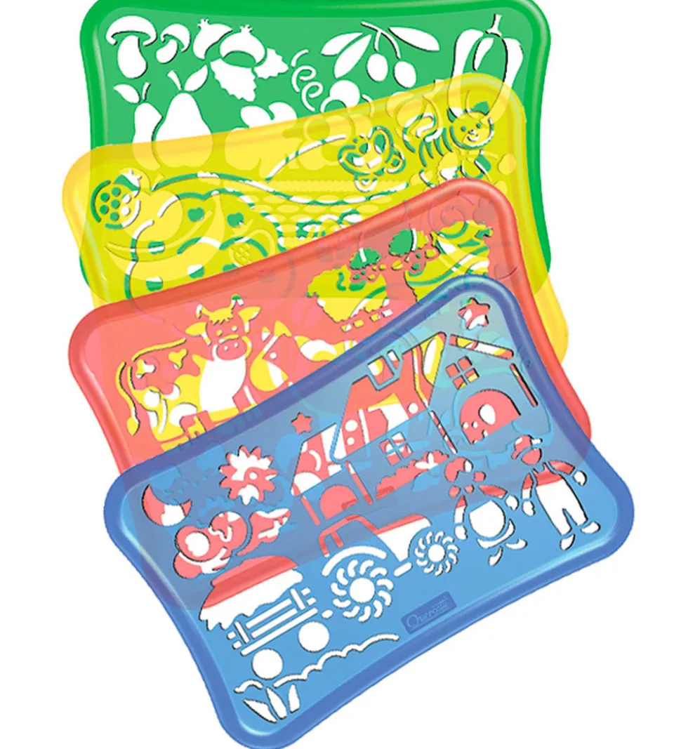 Quercetti Skabelon-sæt - Bondegård - 19 Dele - 02645