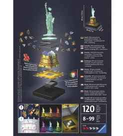 Ravensburger 3D Puslespil - 120 Brikker - Statue of Liberty Nigh