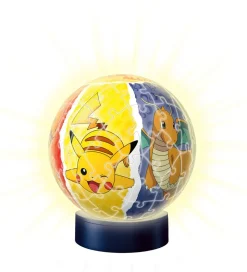 Ravensburger 3D Puslespil/Lampe - 74 Brikker - Ø12,9 cm - Pokémo