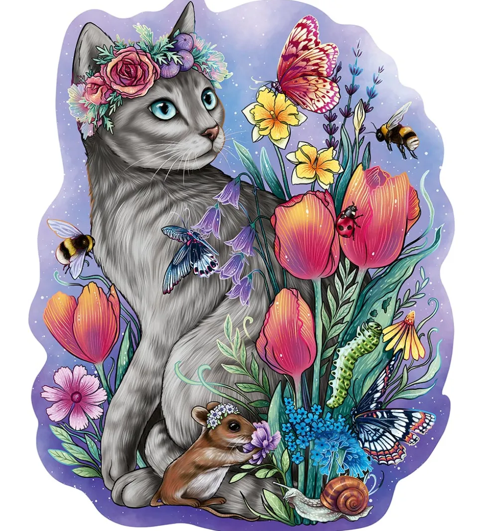 Ravensburger Puslespil - Træ - 150 Brikker - Lovely Cat