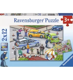 Ravensburger Puslespil - 2x12 Brikker - Blue Lights On The Way