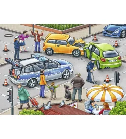 Ravensburger Puslespil - 2x12 Brikker - Blue Lights On The Way