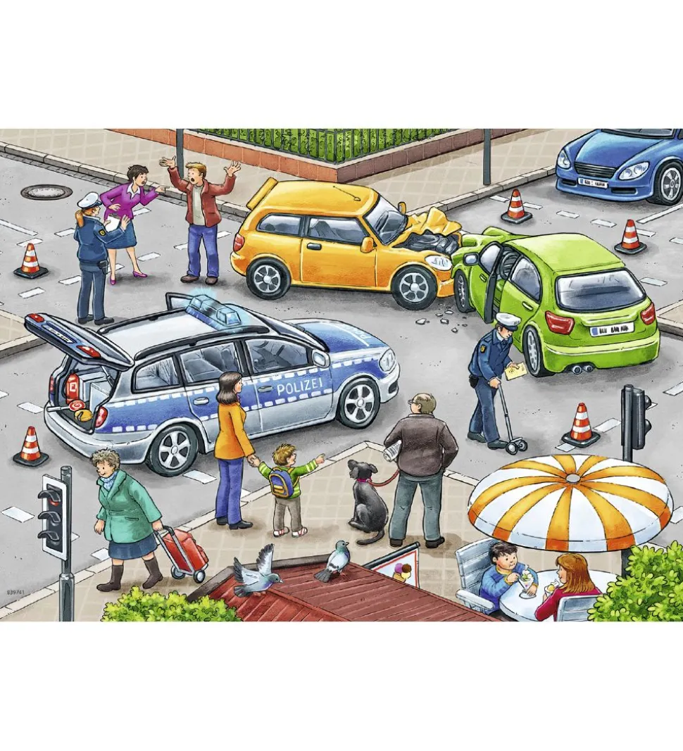 Ravensburger Puslespil - 2x12 Brikker - Blue Lights On The Way