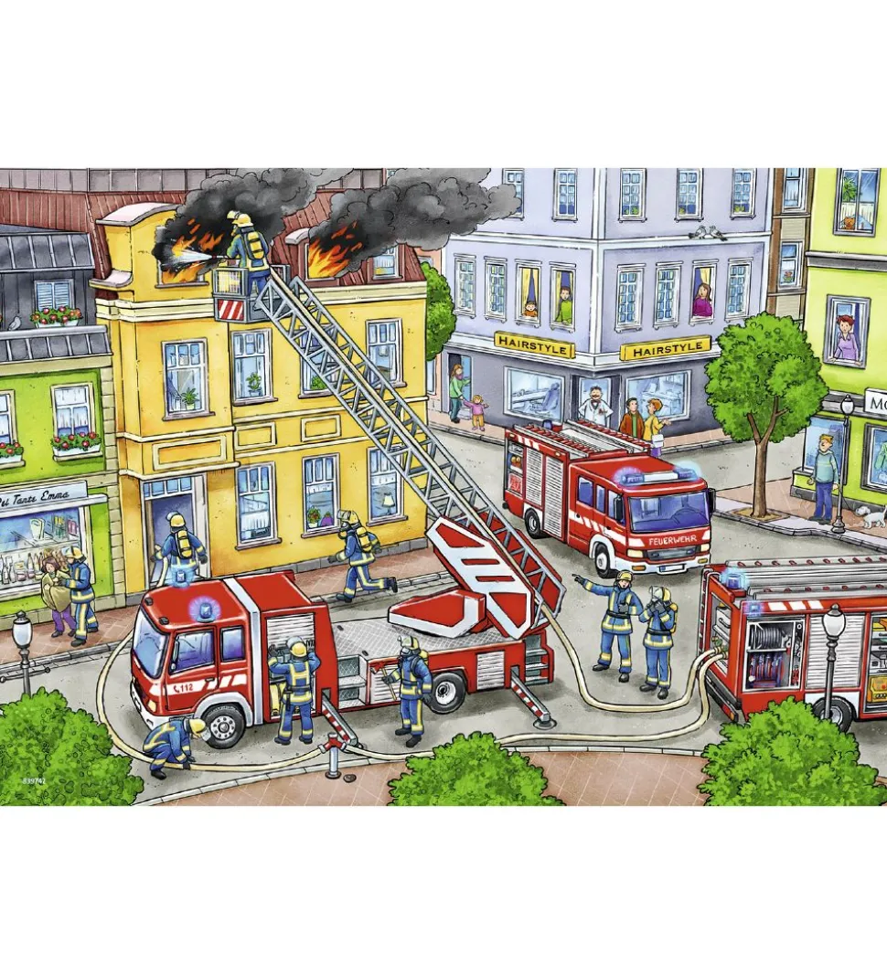 Ravensburger Puslespil - 2x12 Brikker - Blue Lights On The Way