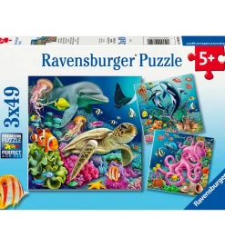 Ravensburger Puslespil - 3x49 Brikker - Under Water