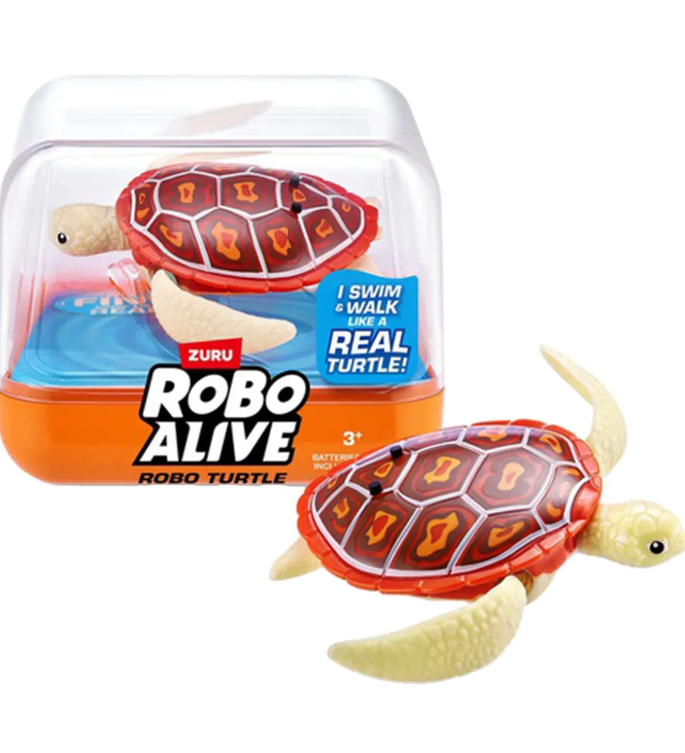 Robo Alive Badelegetøj - Robo Turtle - Orange