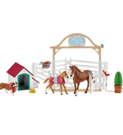 Schleich Horse Club - 64 cm - Hannahs Gæstehest m. Hund 42458