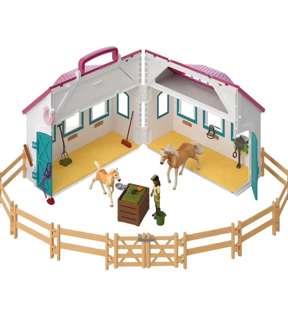 Schleich Horse Club - Åben Hestestald - 60 Dele - 42703