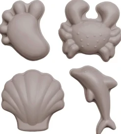 Scrunch Sandforme - 4 stk - Silikone - 6,5-10,5 cm - Grå