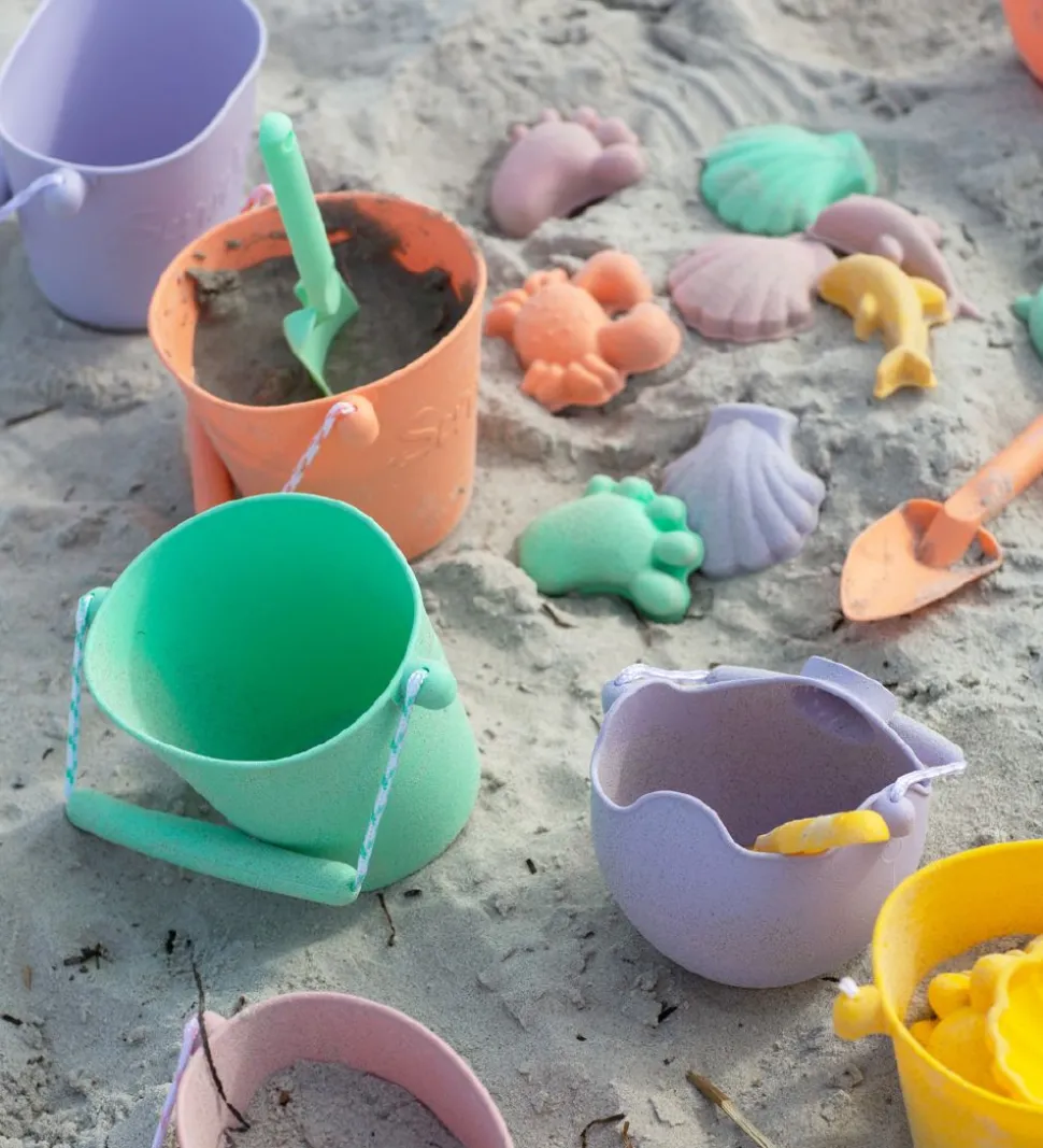 Scrunch Sandforme - 4 stk - Silikone - 6,5-10,5 cm - Grå