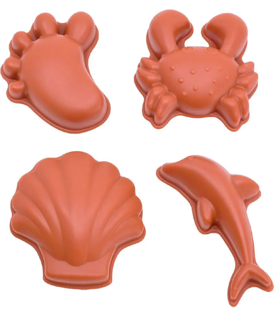 Scrunch Sandforme - 4 stk - Silikone - Rust