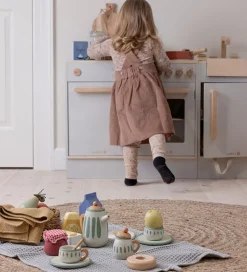 Sebra Lege Te-sæt - Træ - Classic White/Sage