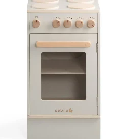 Sebra Legekøkken - Ovn & Komfur - Træ - Seabreeze Beige