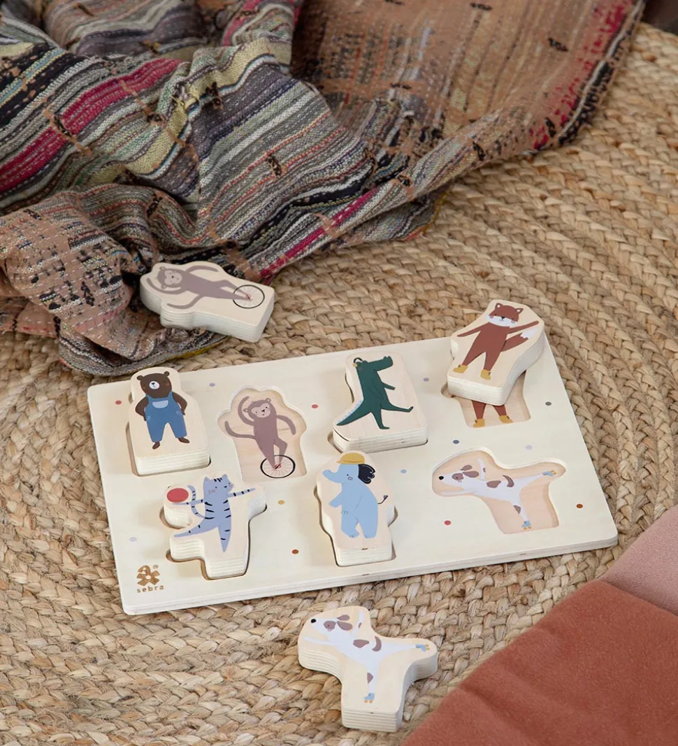 Sebra Puslespil - Træ - Toes/Builders