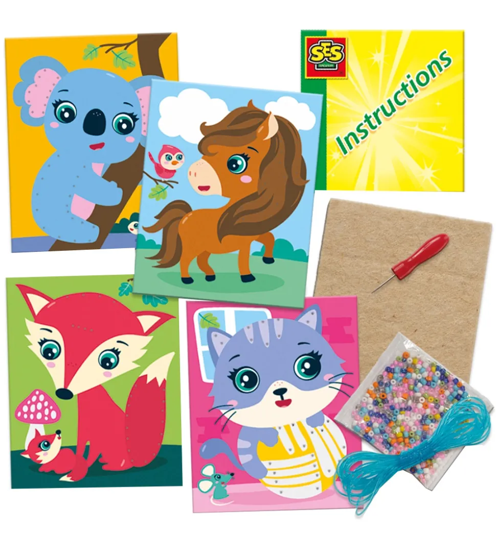 SES Creative - Broderikort - Broder m. Glasperler