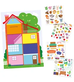 SES Creative - Min Første - Plakat med klistermærker - Hus