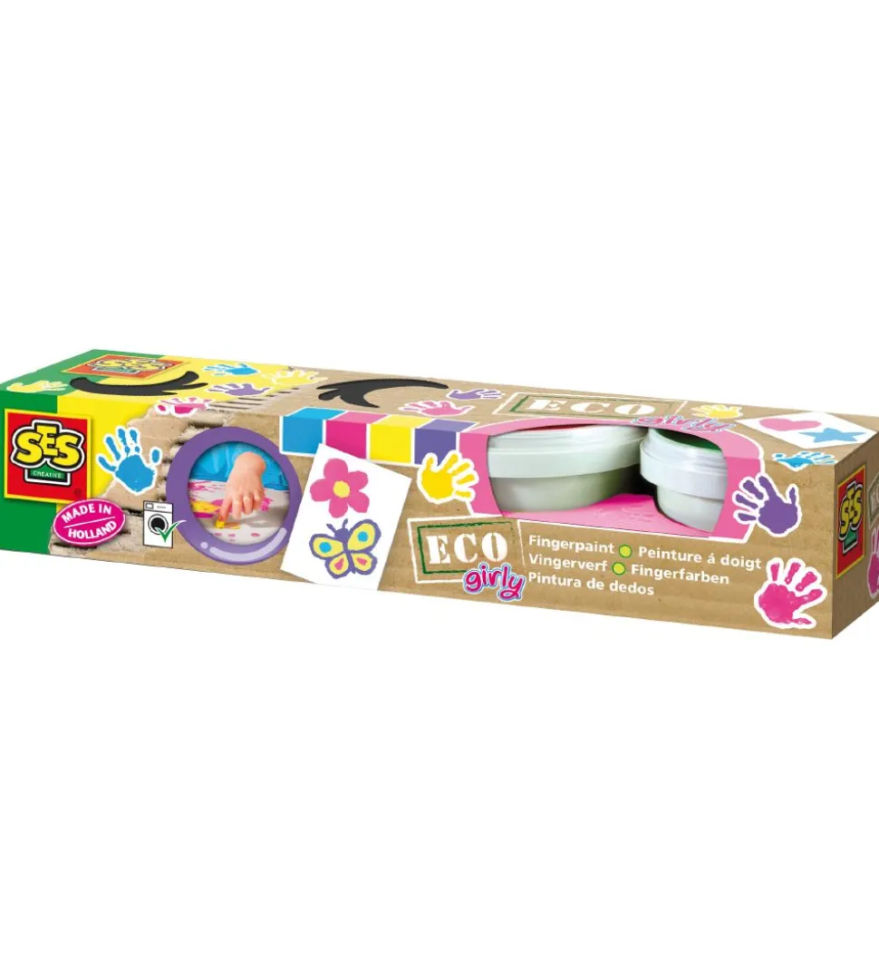 SES Creative Fingermaling - 4x120 ml - Pastelfarver