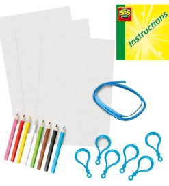 SES Creative Kreasæt - Krympeplast - Dinosaur Nøgleringe