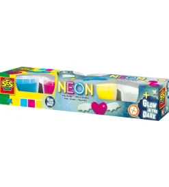 SES Creative Modellervoks - 4x90g - Selvlysende Neon