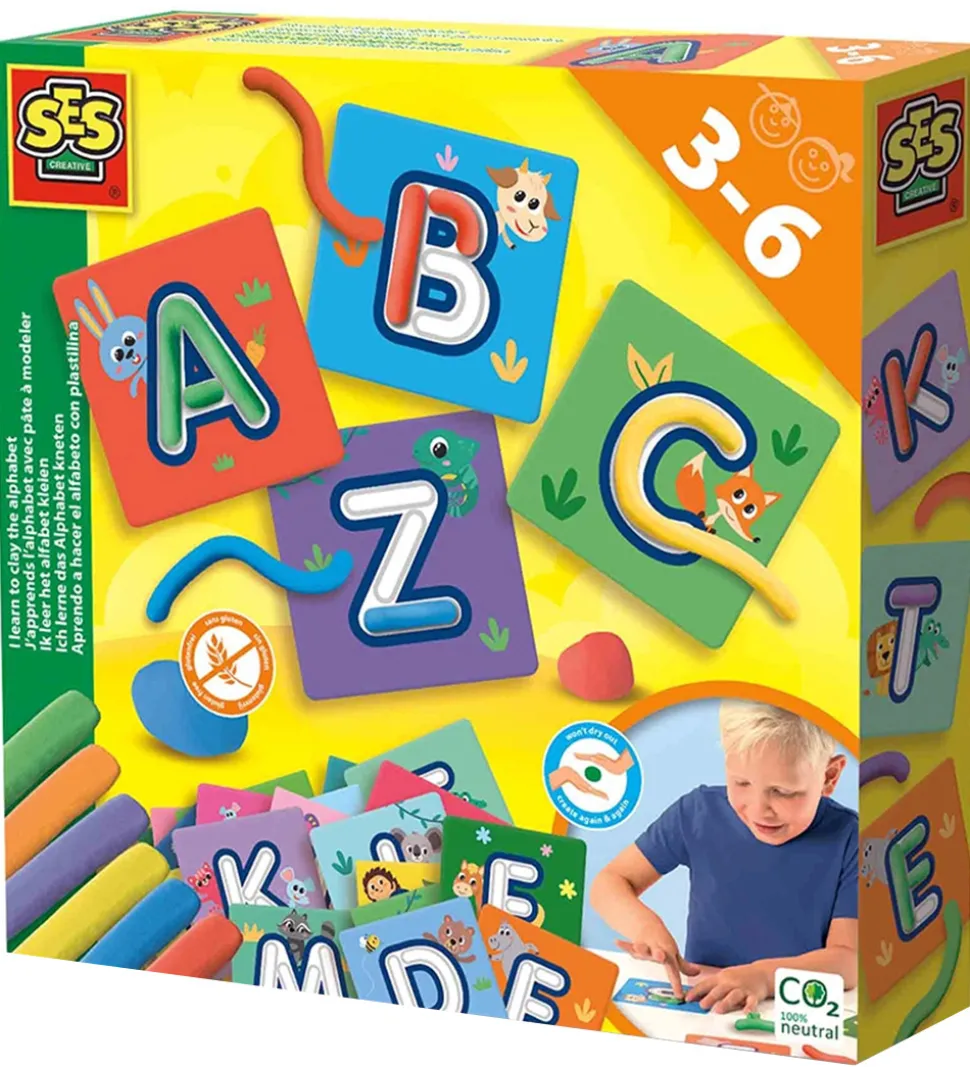 SES Creative Modellervoks - Lær Alfabetet m. Modellervoks