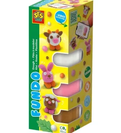 SES Creative Modellervoks - 3x90gr/1x40g - FunDo Bondegårdsdyr