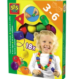 SES Creative Perler - Jeg Lærer At Tråde Perler