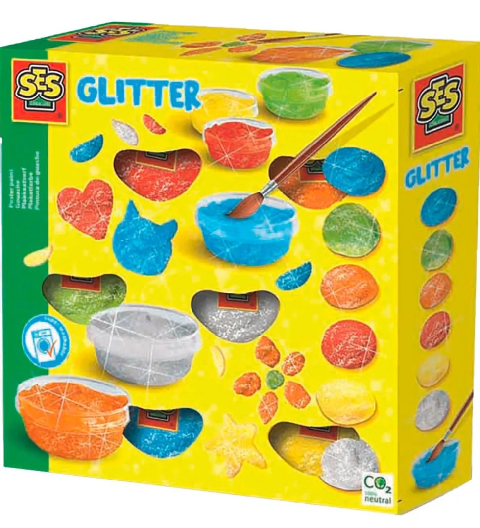 SES Creative Plakatfarver - 6x45 ml - Glimmer