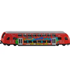 Siku Tog - Double-Deck-Train - 1:87 - Rød m. Graffiti
