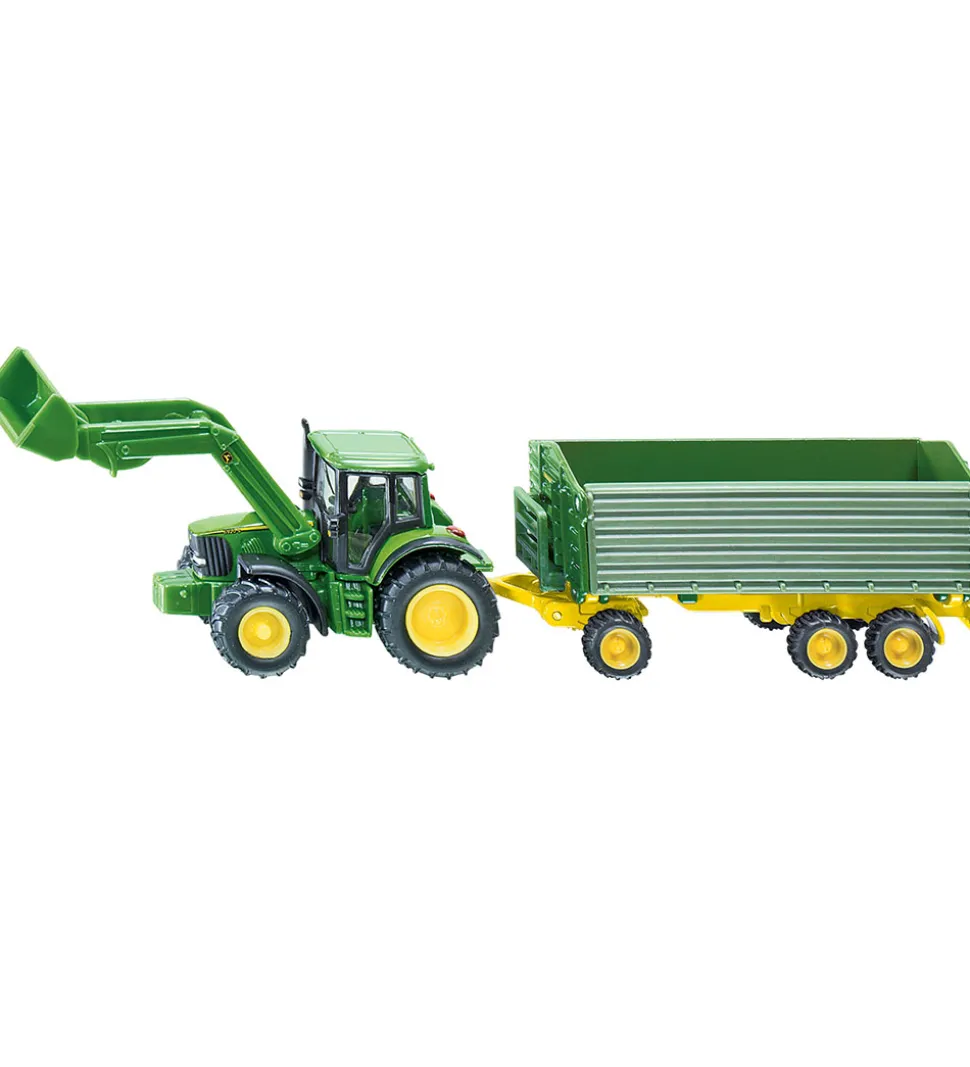 Siku Traktor m. Anhænger - 1:87 - John Deere With Front Loader A